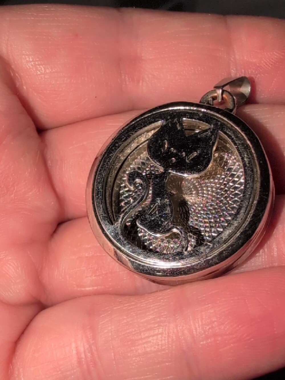 ❤️‍🔥10/$10❤️‍🔥 Silver Cat Pendant Necklace Charm Locket - Picture 2 of 5